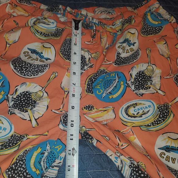NEW PrintFresh Size L Champagne & Caviar PJ Top NWOT Pants Set Cotton Salmon - Picture 12 of 14